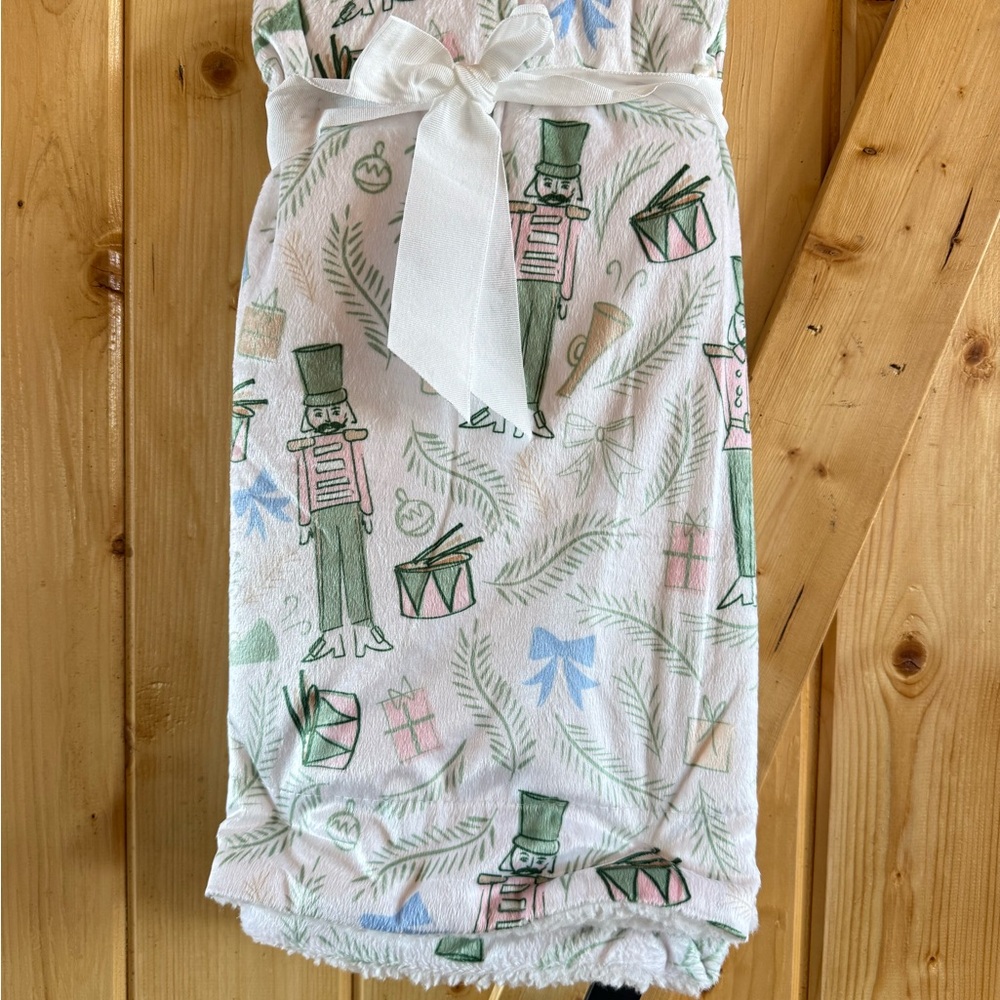 Festive Nutcracker Sherpa Baby Blanket